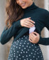 ფოტო #2 პროდუქტის Women's Maternity to Nursing Sweater Dress