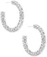 ფოტო #3 პროდუქტის Medium Openwork Tubular Hoop Earrings, 1.41"