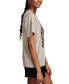 ფოტო #3 პროდუქტის Women's Floral Bowie Graphic Boyfriend T-Shirt