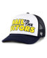 Men's White, Navy Michigan Wolverines Article Foam Front Trucker Hat