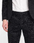 Фото #6 товара Twisted Tailor helfand skinny suit trousers in charcoal with leopard print flock