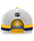 Фото #4 товара Men's Gold, White Nashville Predators Fundamental Striped Trucker Adjustable Hat