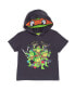 Фото #2 товара Toddler Boys Leonardo Michelangelo Raphael T-Shirt and Mesh Shorts Outfit Set to