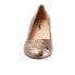 Фото #3 товара Trotters Fab T1905-263 Womens Gold Leather Slip On Pumps Heels Shoes 6