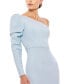 Women's Ieena One Shoulder Puff Sleeve Crepe Gown