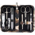 Фото #1 товара Drei Schwerter 8-Piece Manicure Set ‘Roma’, High-Quality Nail Care Set, Camouflage Faux Leather Case, Contents: Nail Scissors Set, Foot/Nail Clippers, Tweezers, Glass Nail File, Sapphire Nail File