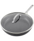 Фото #7 товара Hard-Anodized Induction Nonstick Frying Pan with Lid, 12.25", Matte Black