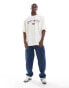 ASOS DESIGN extreme oversized t-shirt in off white with Montreal chest print Бежевый, L - Chest 42 - фото #2