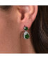 ფოტო #4 პროდუქტის Women's Green Teardrop Stone Drop Earrings