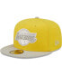 ფოტო #1 პროდუქტის Men's Yellow, Gray Los Angeles Lakers Color Pack 59FIFTY Fitted Hat