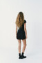 Фото #5 товара Короткое платье со складками ZARA