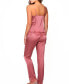 Women's Charlotte 2-Pieces Satin and Lace Cami and Pant Set