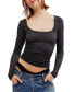 Фото #1 товара Women's Clean Slate Square-Neck Slim-Fit Layering Top