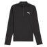 Фото #1 товара Puma Run Cloudspun Logo Quarter Zip Turtleneck Sweatshirt Mens Black 52499201