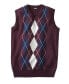 Фото #1 товара Big & Tall V-Neck Argyle Sweater Vest