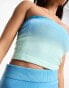 The Frolic ombre knitted bandeau top co-ord in blue