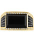 ფოტო #3 პროდუქტის EFFY® Men's Onyx & Diamond (3/4 ct. t.w.) Ring in 14k Gold