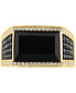 Фото #3 товара EFFY® Men's Onyx & Diamond (3/4 ct. t.w.) Ring in 14k Gold