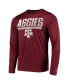 Men's Maroon Texas A&M Aggies Wordmark Slash Long Sleeve T-shirt