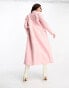 Фото #4 товара Forever New Petite oversized open maxi coat in powder pink