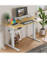 Electric Height Adjustable Standing Desk, Sit To Stand Ergonomic Computer Desk, Yellow, 48" X 24"