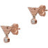 Original bronze earrings with crystals EG3582221