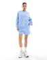 Фото #1 товара The Couture Club co-ord embossed shorts in light blue