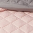 Фото #3 товара 5pc Full/Queen Solid Microfiber Reversible Decorative Bed Set with Throw Blush