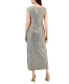 ფოტო #2 პროდუქტის Petite Cowlneck Metallic Gown