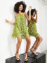 Фото #2 товара ASOS EDITION paillette fringe sequin halter mini dress in lime green