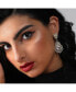 ფოტო #3 პროდუქტის Women's Silver Embellished Teardrop Earrings