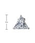 Фото #2 товара Sterling Silver White Gold Plated with 4ctw Lab Created Trillion Triangle Modern Stud Earrings