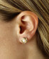 ფოტო #2 პროდუქტის Love Knot Pearl (5 mm) Stud Earrings Set in 14k Yellow Gold