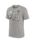 Men's Heather Gray Michigan State Spartans Blitz Roll Call Tri-Blend T-Shirt