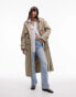 Фото #2 товара Topshop 2in1 borg trench coat in stone