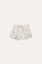 EMBROIDERED LINEN BLEND SHORTS