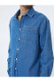 Фото #5 товара Kot Gömlek Ceket Oversize Cep Detaylı Düğmeli Klasik Yaka