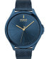 ფოტო #1 პროდუქტის Men's #Smash Blue Stainless Steel Mesh Bracelet Watch 43mm