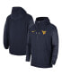 Men's Navy West Virginia Mountaineers 2023 Coach Half-Zip Hooded Jacket