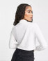 The North Face Nekku high neck cropped long sleeve top in white Exclusive at ASOS weiß, L - EU 42-44 - фото #2