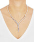 ფოტო #2 პროდუქტის Cultured Freshwater Button Pearl (4 - 9-1/2mm) & Cubic Zirconia 17" Lariat Necklace