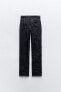 Trf creased-effect mid-rise jeans