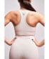 ფოტო #3 პროდუქტის Women's Nomex Recycled Rib Racer Sports Bra - Mink