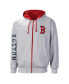 Фото #2 товара Men's Red/Gray Boston Red Sox Southpaw Reversible Raglan Hoodie Full-Zip Jacket