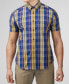 Фото #2 товара Men's Irregular Check Short Sleeve Shirt