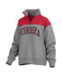 Women's Gray Nebraska Huskers Avon Fleece Quarter-Zip Jacket