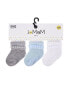 Фото #2 товара Baby Girls 3 Pairs Baby Bootie Cotton Blend Socks