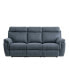 Фото #2 товара White Label Nadia 85" Double Reclining Sofa with Drop-Down Cup Holders