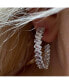 Фото #2 товара Серьги Hollywood Sensation Crystal Hoop с белыми кристалламиемerald Cut