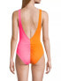 Solid & Striped Womens The Lucia Color Blocked Ruched One Piece Swimsuit Size S